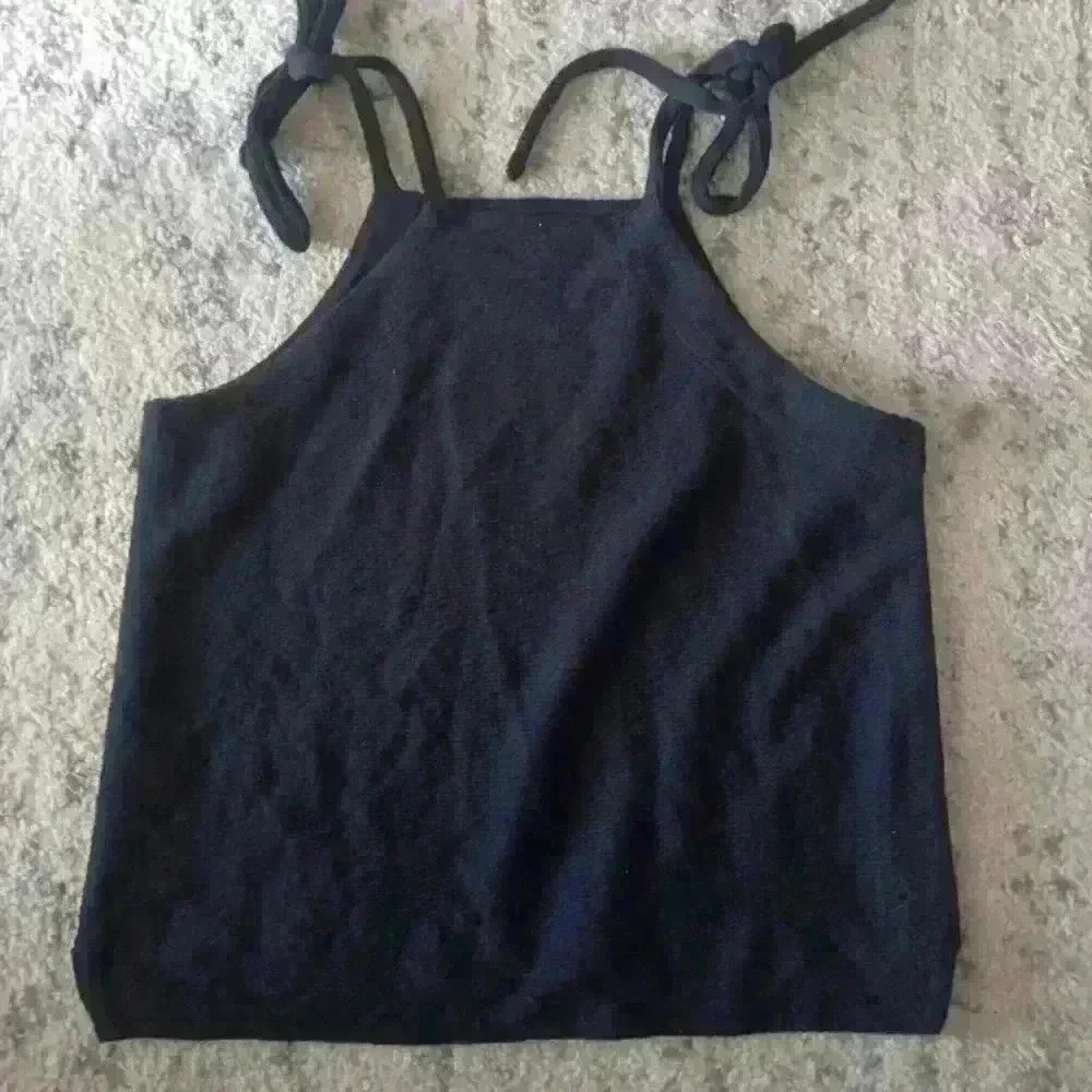 Madewell Women's Black Tie Strap Casual Lightweight Tank Top S - Picture 5 of 12